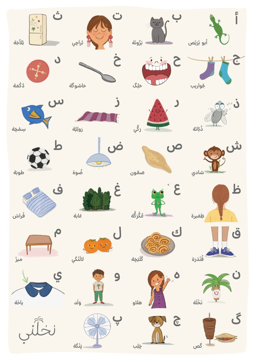 Iraqi Alphabet Poster
